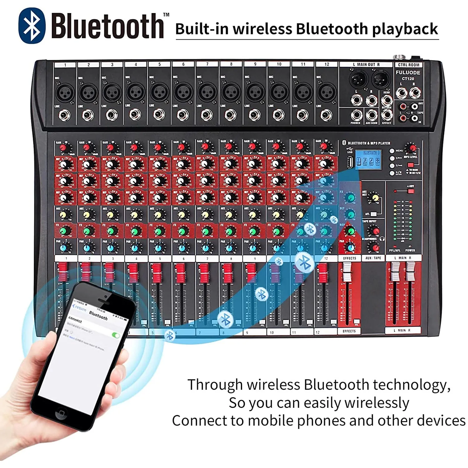Notel NOT MX1216 12 Kanal Profesyonel Amfisiz Mikser Detay