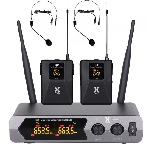 Oxid Uhf U-650 Telsiz Mikrofon 2 Headset