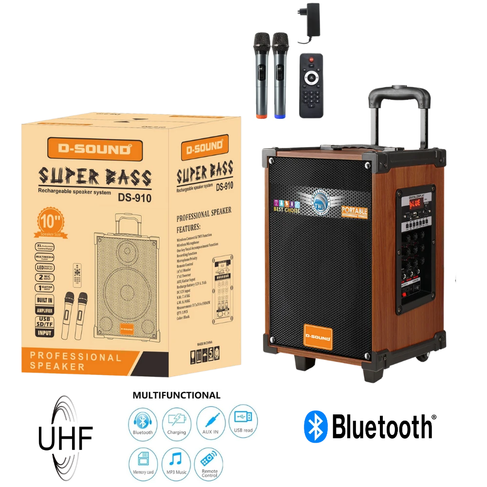 Ds-910 3 Kanal Taşınabilir Şarjlı Hoparlör detay