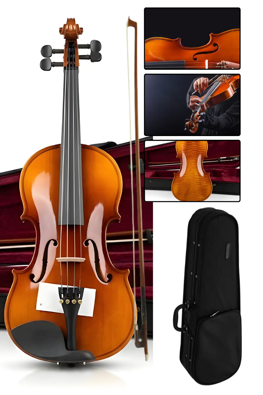 Müller Mv-044SH Parlak Lamine Ağaç Keman Aktaş Müzik