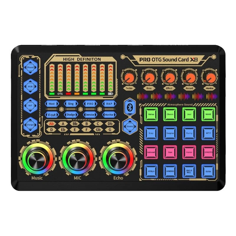 Oxid X8 Podcast Youtuber Ses Kartı Set