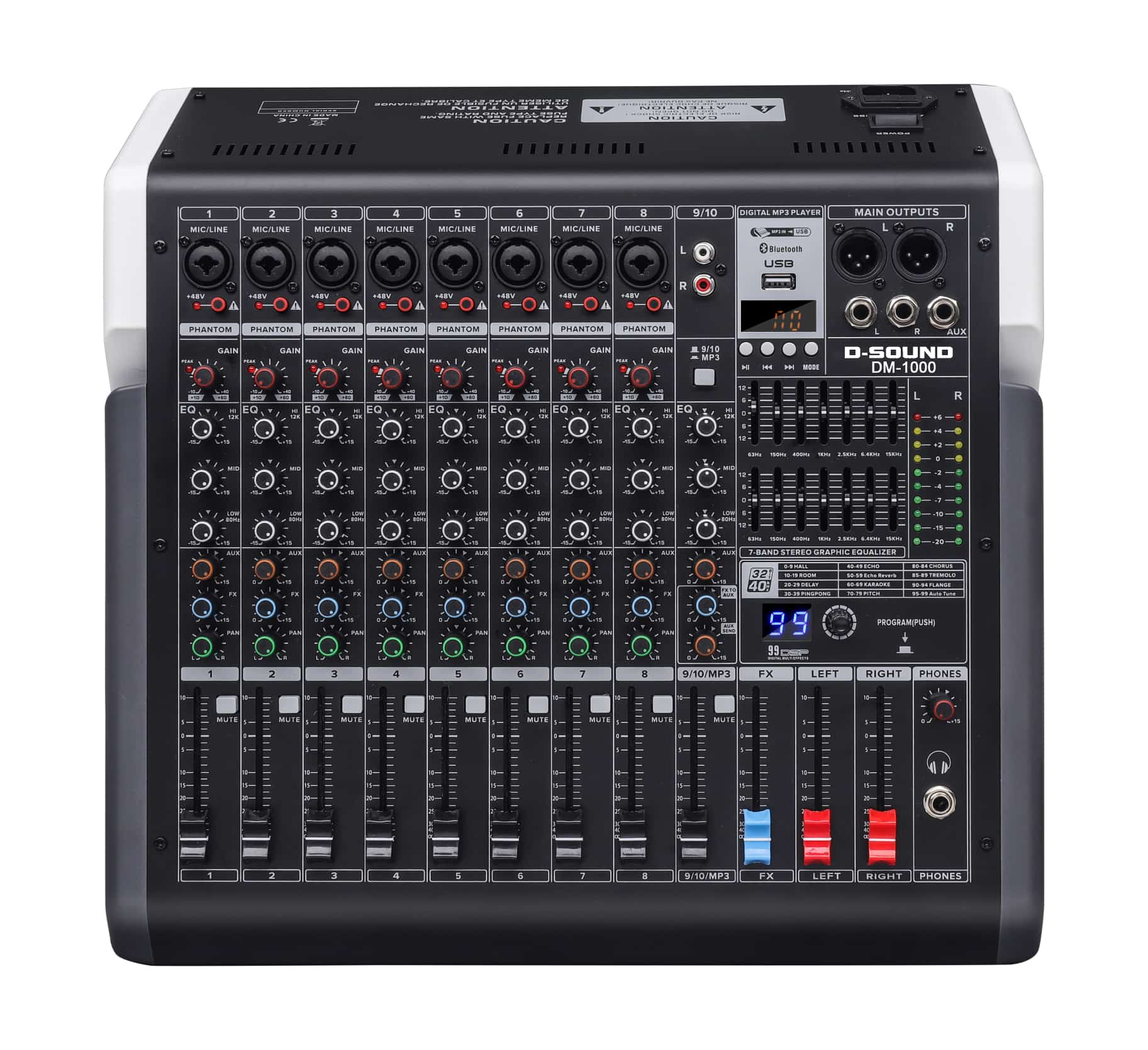 D-Sound Dm-1000 10 Kanal Deck Mixer