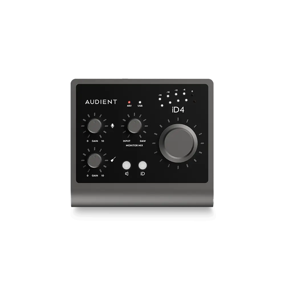 Audient iD4 MKII USB-C ses kartı üstten görünüm