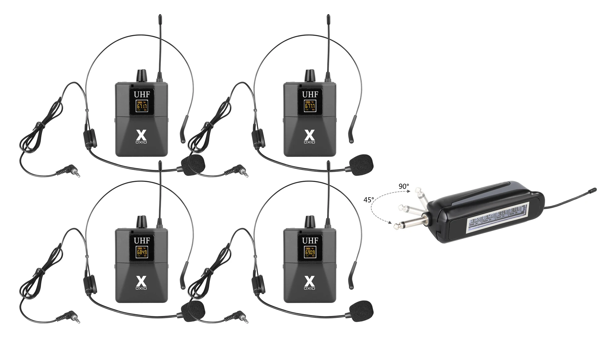 Oxid Oxd-634Y 4-Piece Lavalier Headset Microphone