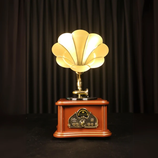 Müller Md-88 Dekoratif Bluetooth Gramofon Dark Brown 220*200*400Mm detay