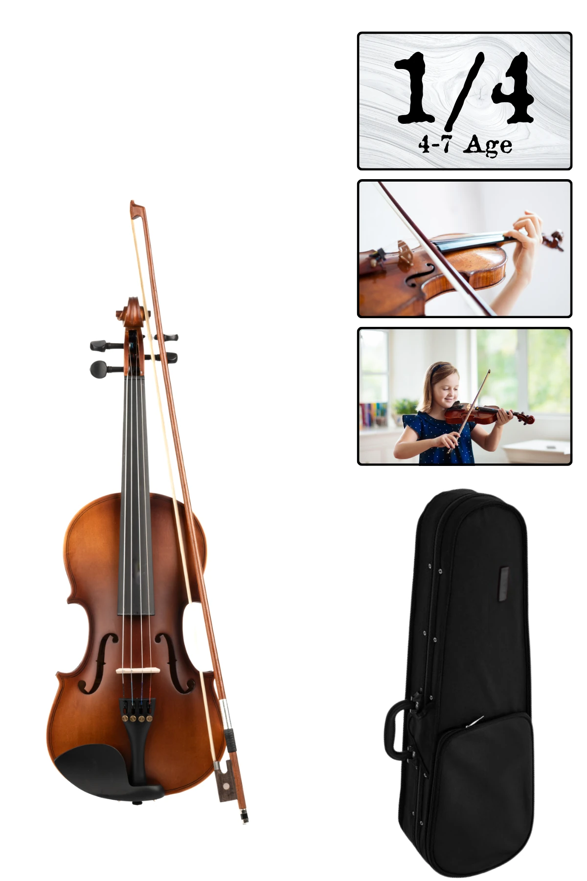 Bremen BV-014 1/4 Çeyrek Boy Keman Aktaş Müzik Öğrenci Kemanı