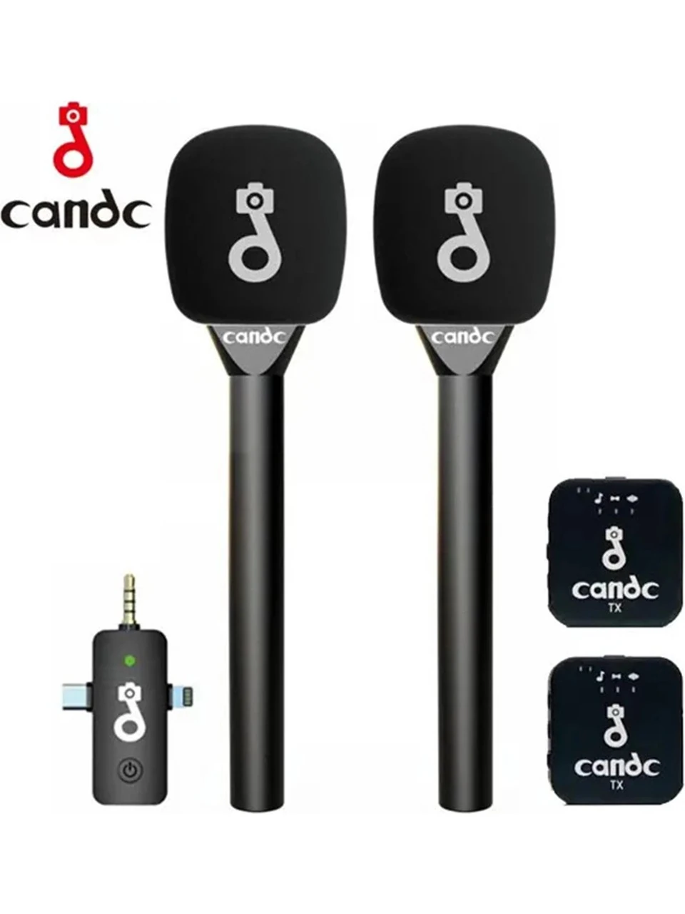 Cande DC-2V Röportaj Mobil Kamera Mikrofonu MIC 2TX-1RX