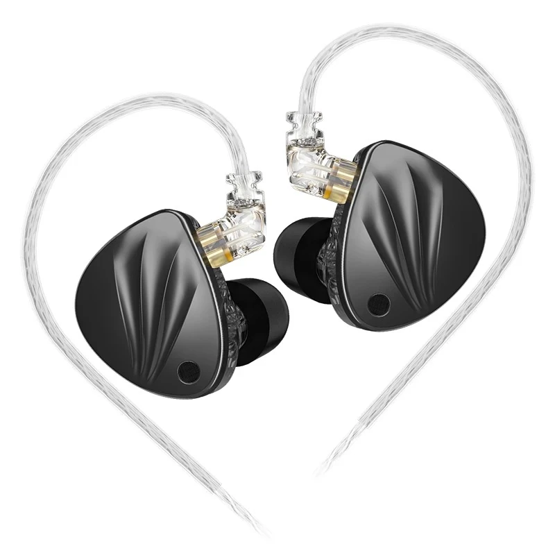KZ KRİLA In-Ear Monitor HiFi Kulaklık 1DD + 1BA High-end Ayarlanabilir dengeli armatür In-Ear Monitör Kulakiçi Kulaklık (Black-Siyah)