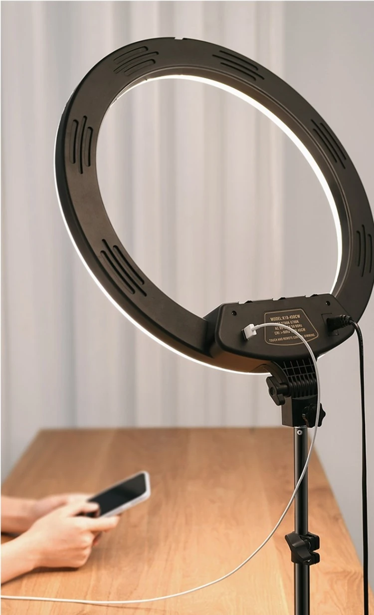 Oxid Dokunmatik Panel Uzaktan Kumanda 18Inch 45Cm Led Fill Light Photo Studio görünüm