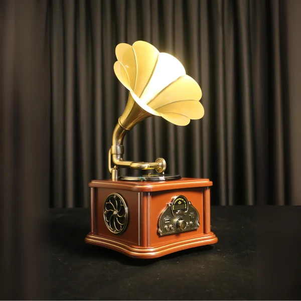 Müller Md-88 Dekoratif Bluetooth Gramofon Dark Brown 220*200*400Mm görünüm