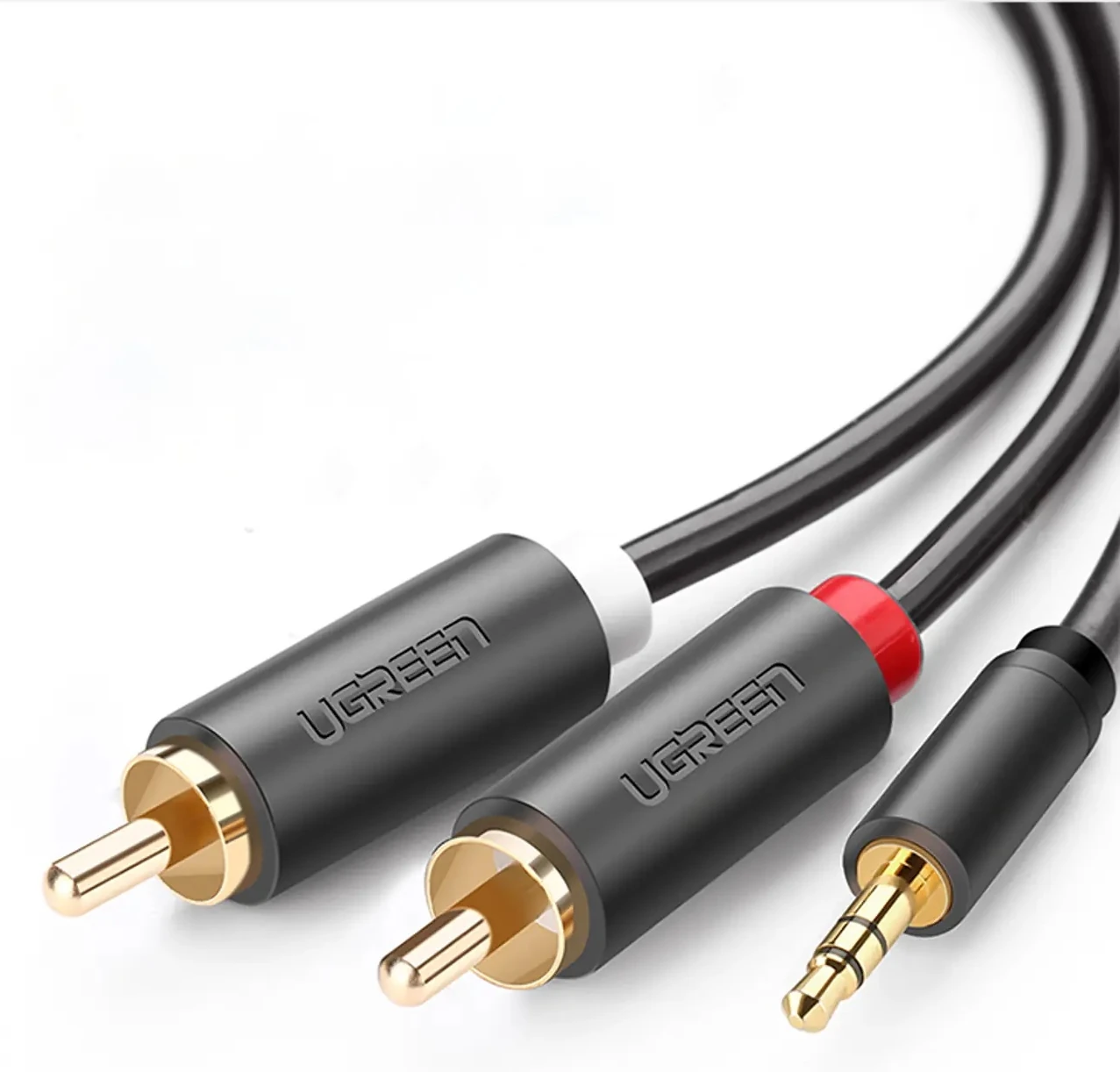 Ugreen Av102 Cable 2X Rca Jack 3 5 Mm 1 5M Black