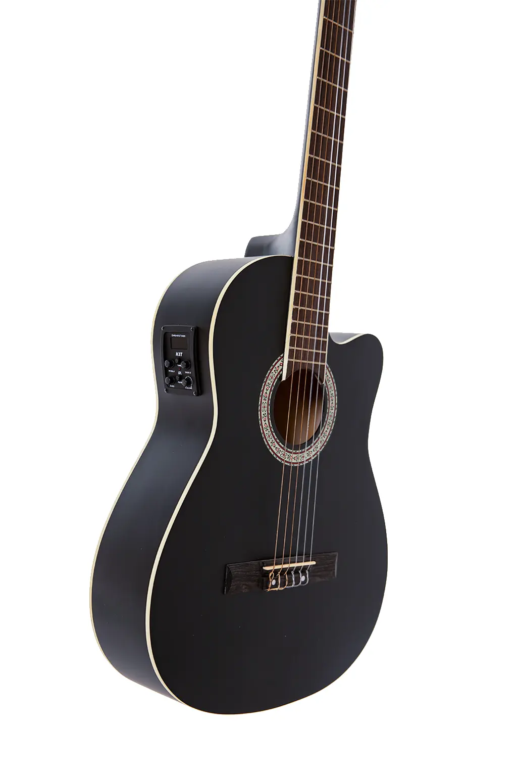Carissa CG-155CE BK LCD Ekranlı H3T 4 Band EQ Kesik Kasa Gitar