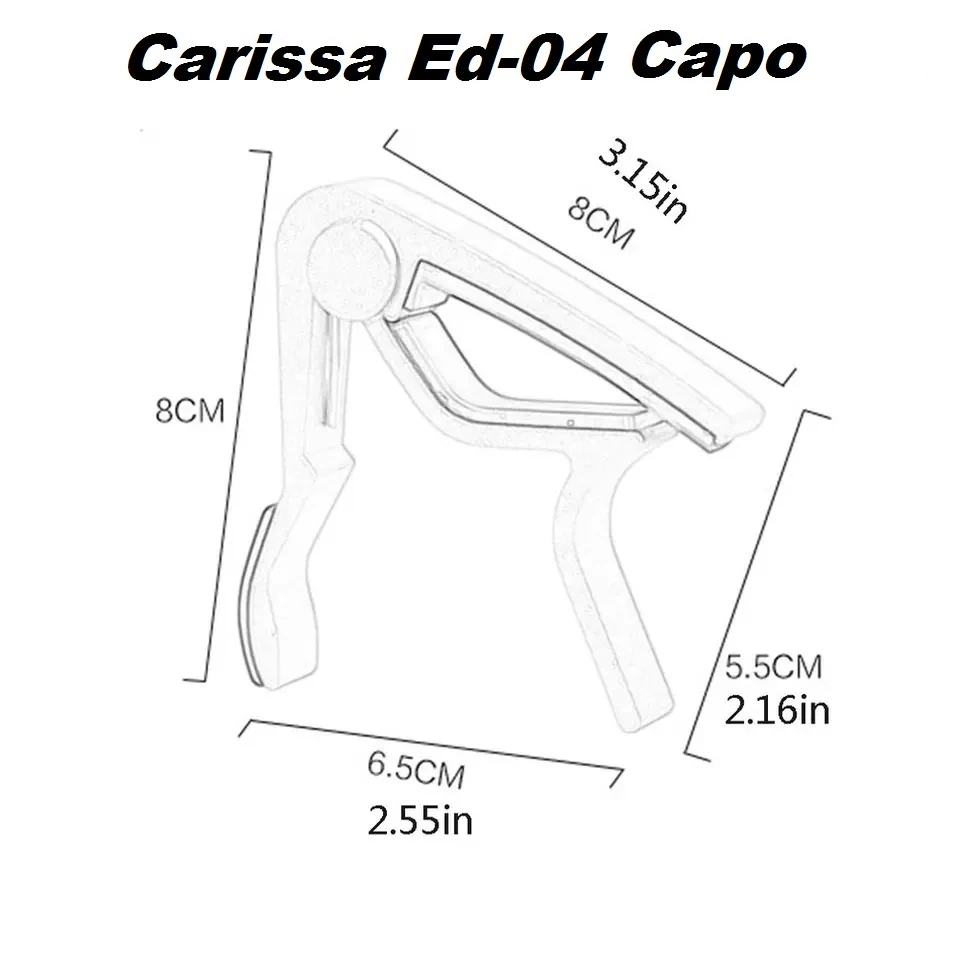 Klasik Gitar Kapo Siyah detay