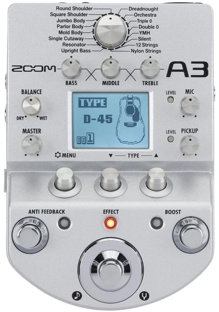Zoom A3 Akustik Gitar Prosesör