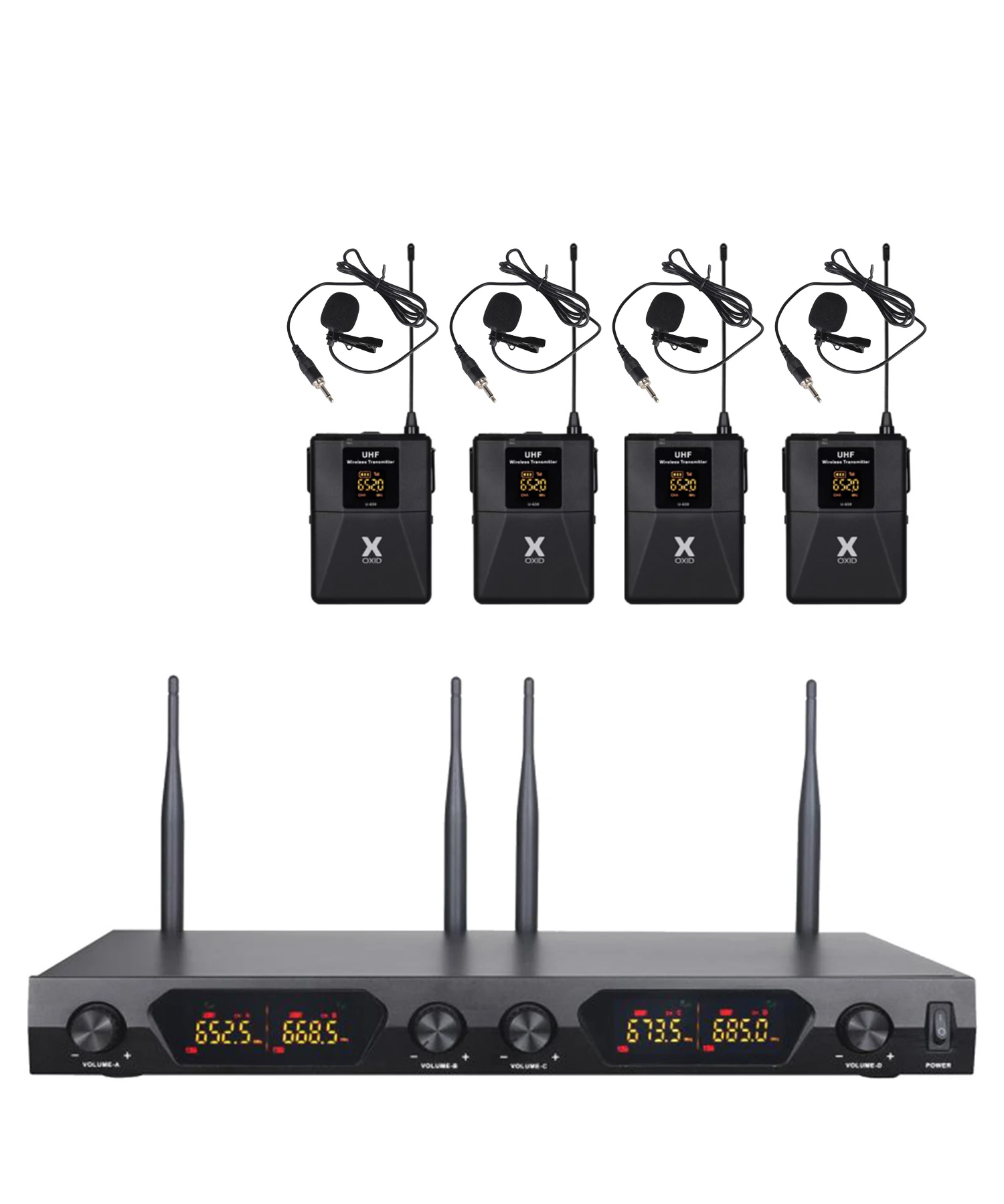 Oxid Uhf U-4400Y Kablosuz Mikrofon 4 Yaka