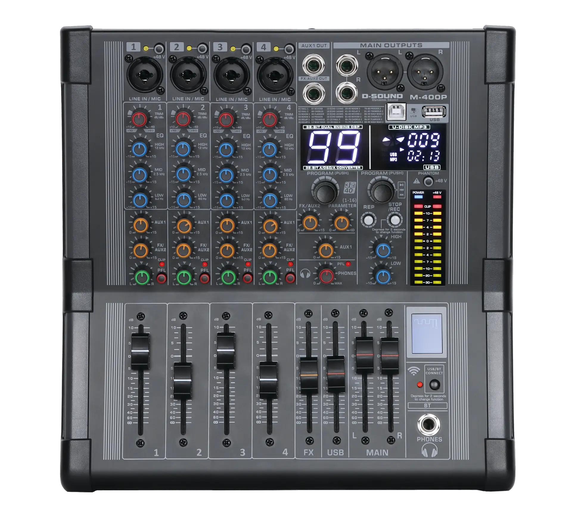 D-Sound M-400P-Pro 4 Kanal Power Mixer