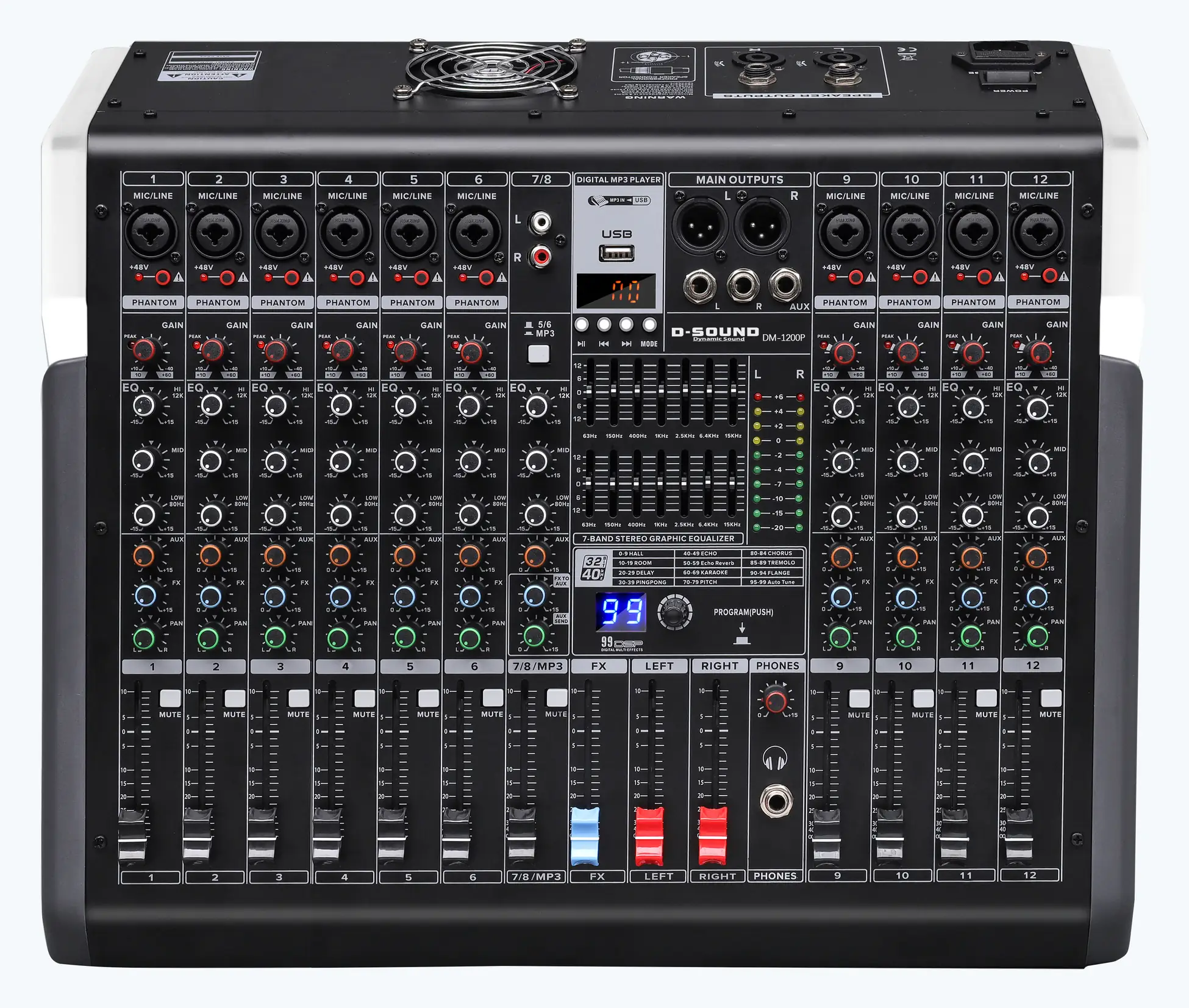 D-Sound Dm-1200P 12 Kanal Power Mixer
