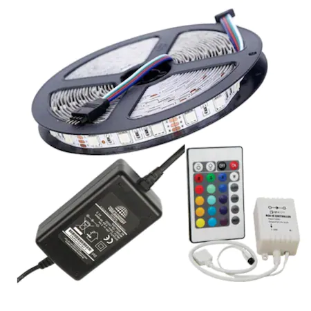 Rgb Şerit Led 3 Çipli Uzaktan Kumandali 5 Metre detay