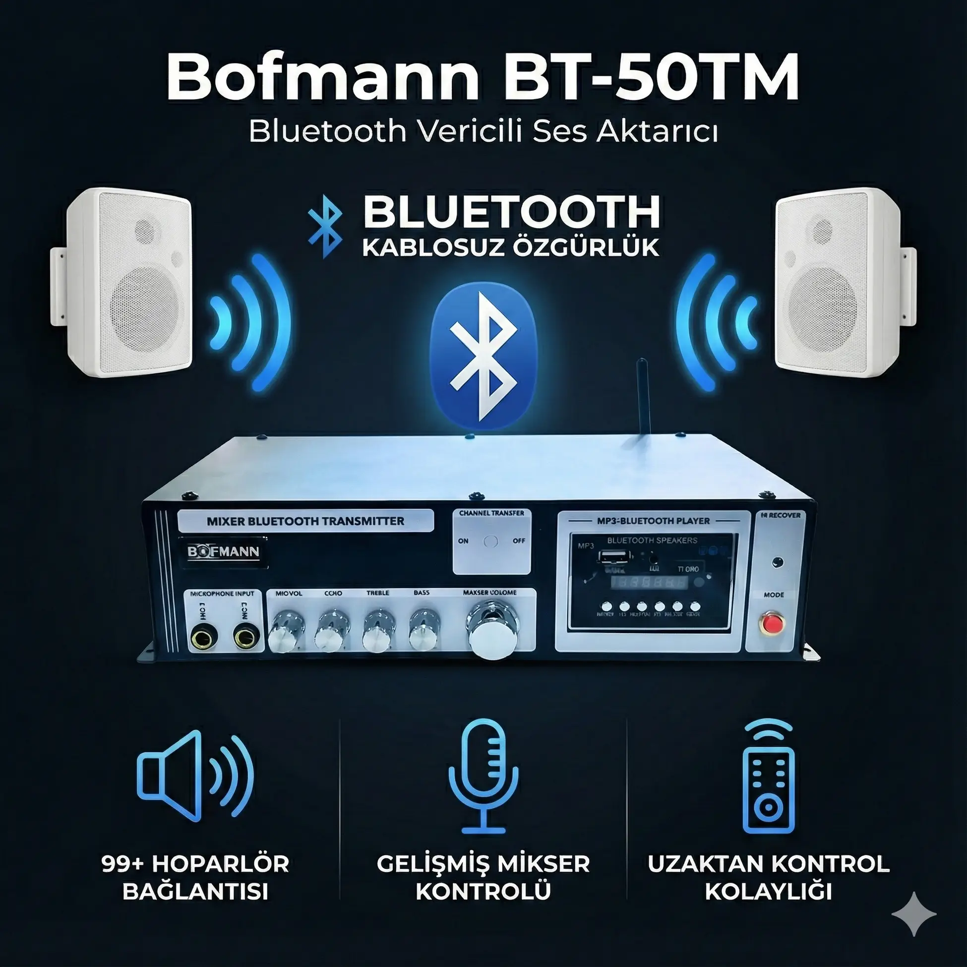 Bofmann BT-50TM Bluetooth Vericili Bölge Mikseri