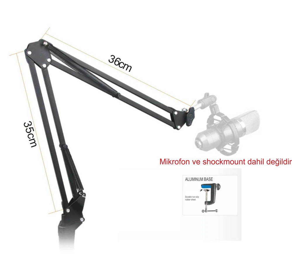 Rp-7 36Cm Podcast Akrobat Masa Monteli Mic Stand görünüm