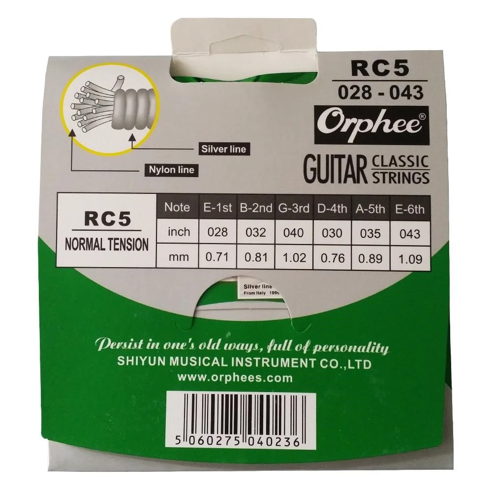 Orphee Rc-5 Klasik Gitar Nylon Normal Tension Takım Tel detay