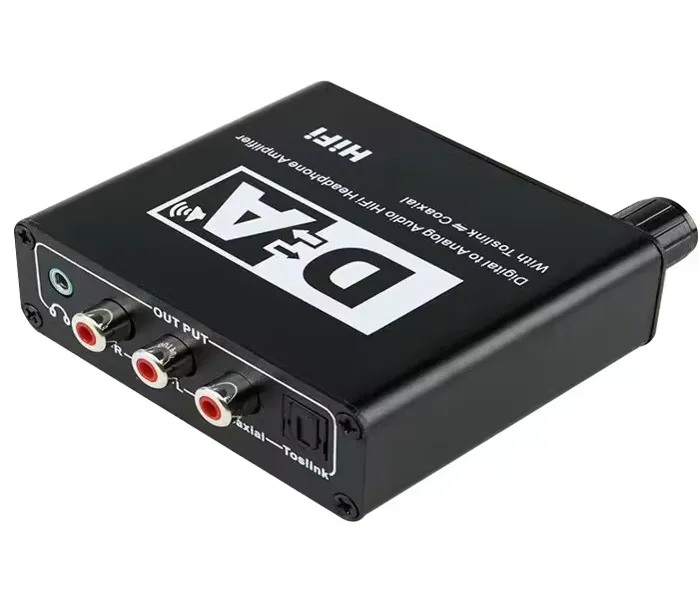 Pixoma DAC-204 2 Girişli 4 Çıkışlı Ses Ayarlı Dijital-Analog Ses Dönüştürücü