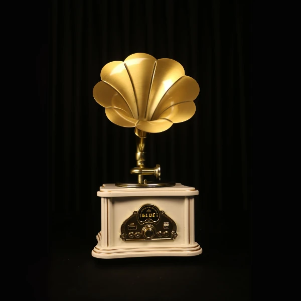 Müller Md-88 Dekoratif Bluetooth Gramofon Beyaz/Ivory White 220*200*400Mm görünüm