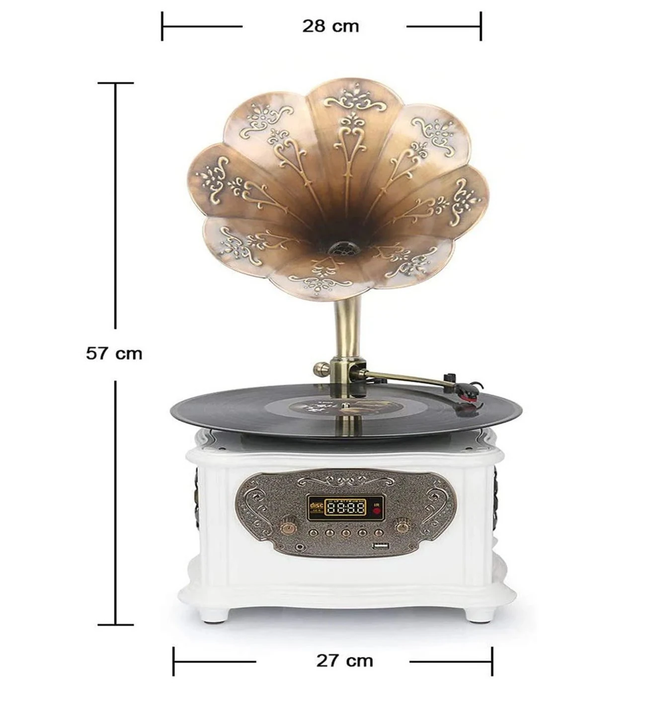 Gramofon-GD-693 Beyaz görünüm