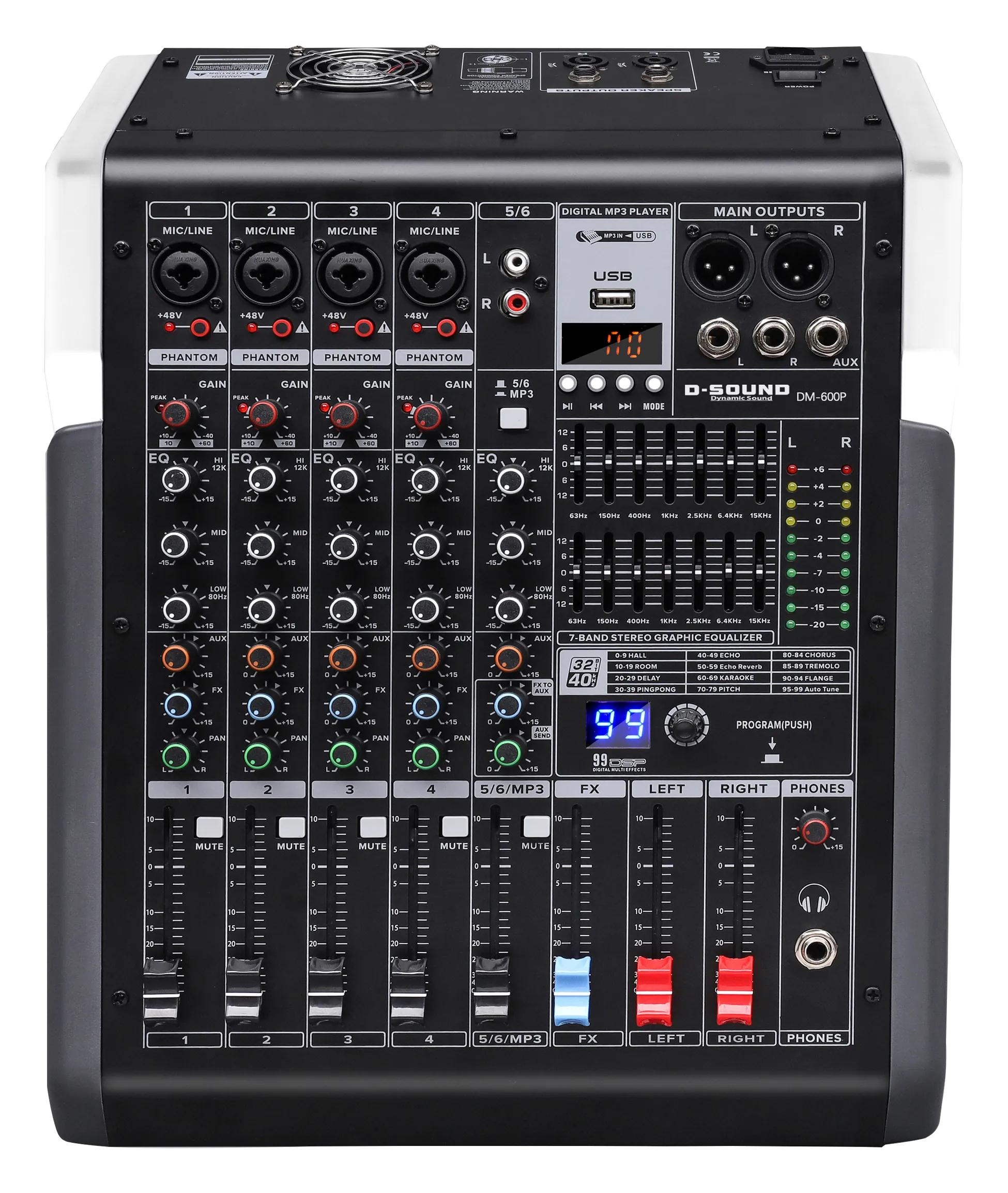 D-Sound Dm-600P  6 Kanal Power Mixer