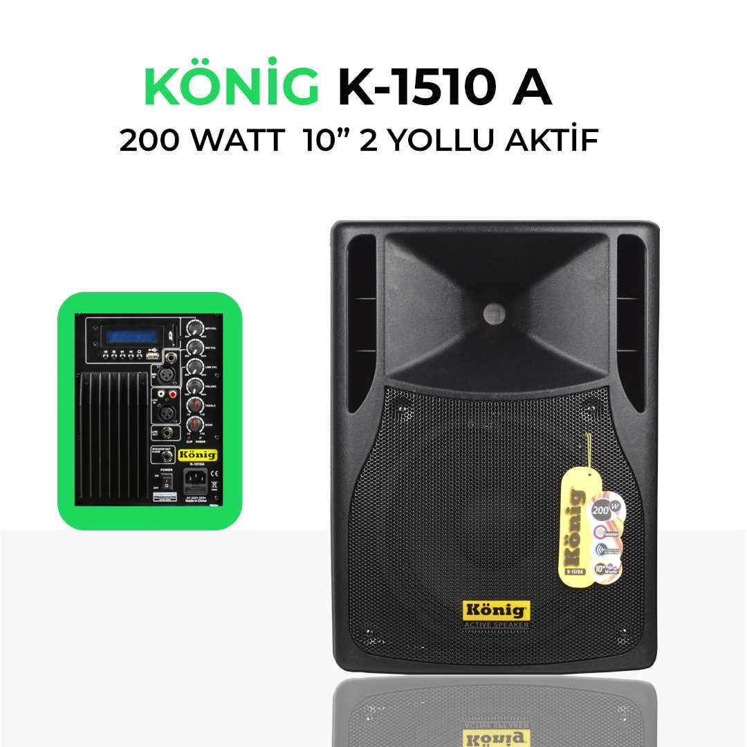 König K-1510A 10'' 200W Aktif Kabin
