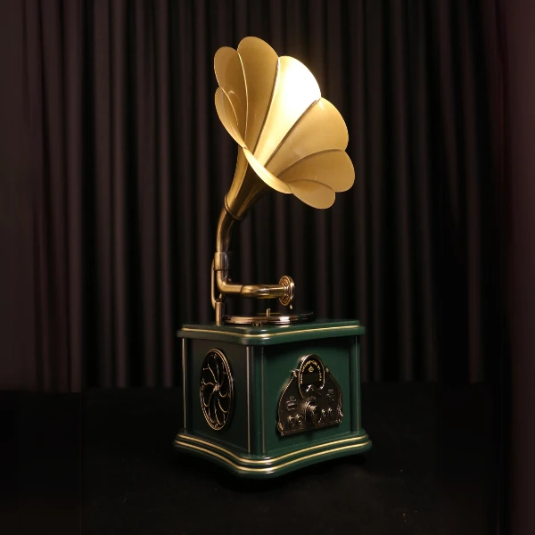 Müller Md-88 Dekoratif Bluetooth Gramofon Dark Green 220*200*400Mm görünüm