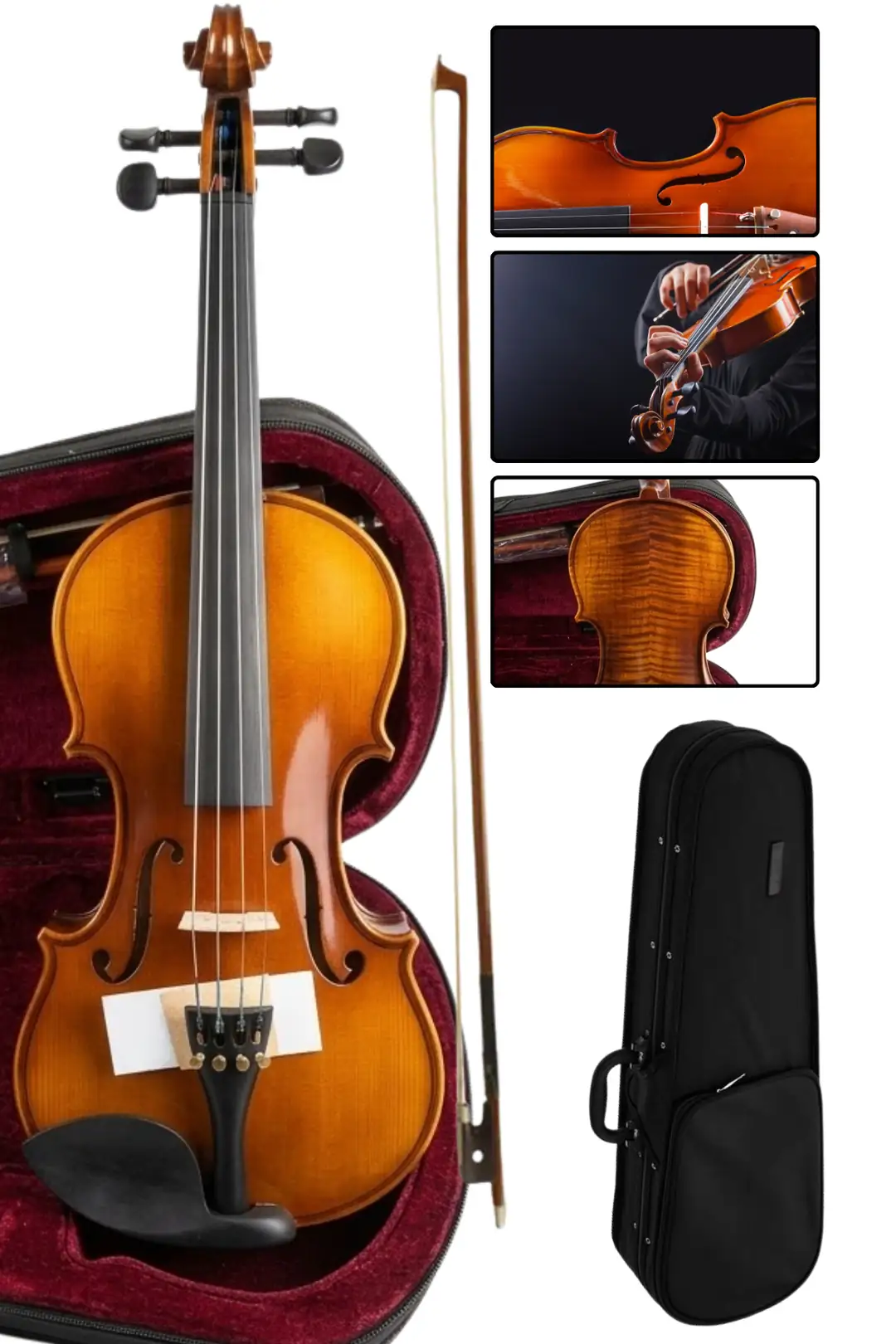 Müller Mv-144MH Solid Ağaç Tam Boy Mat Keman Aktaş Müzik