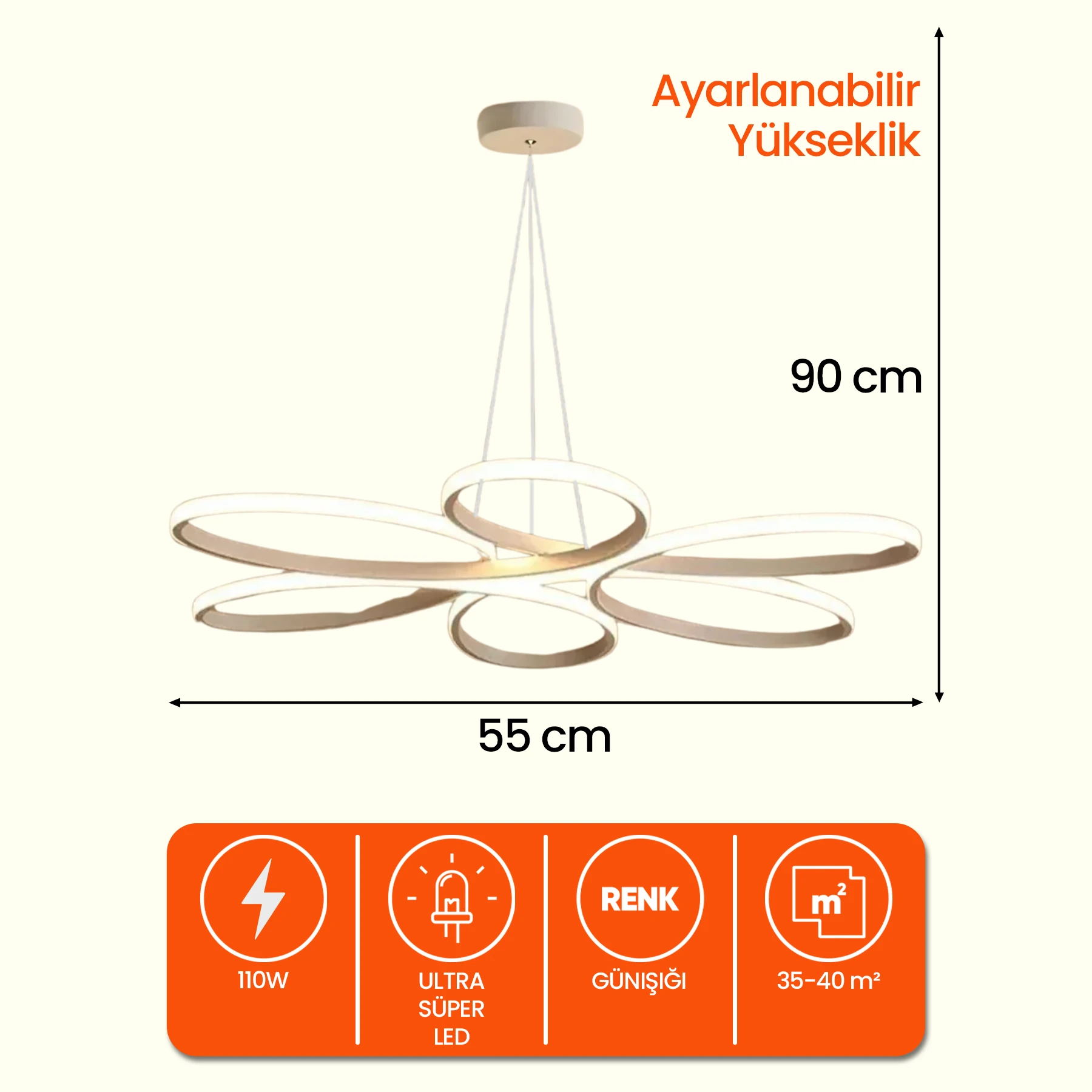 Nivul Modern Sarkıt Led Avize