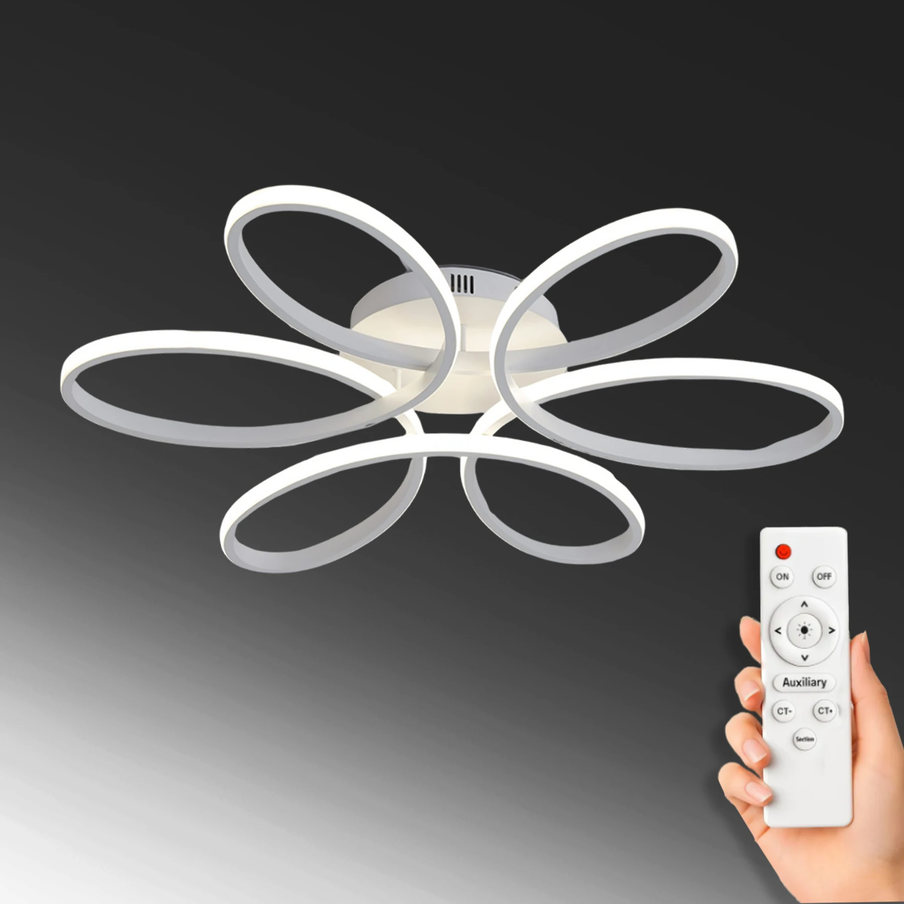 Nivul Plafonyer Kumandalı Modern Led Avize