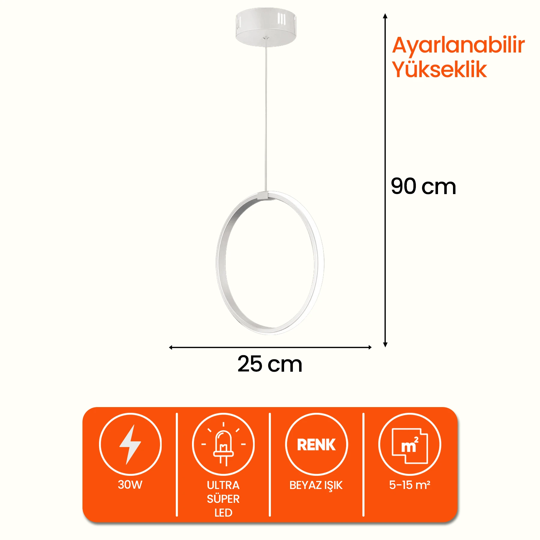 Ringosso Modern Sarkıt Led Avize - Ultra Ledli