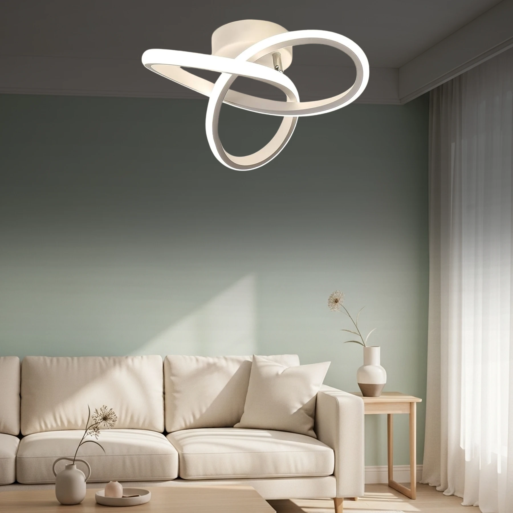 Elagant Modern Plafonyer Tekli Led Avize