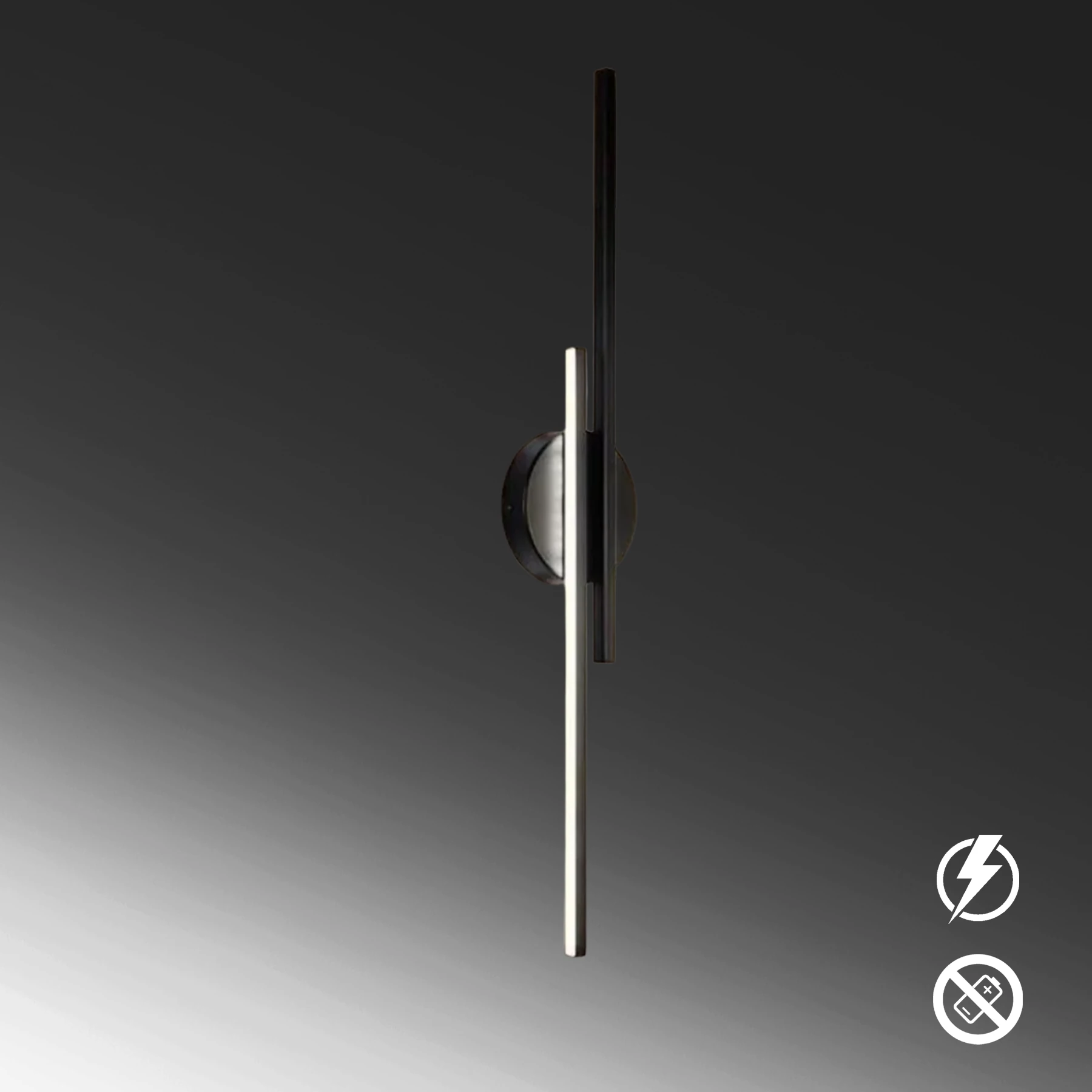  Adelya Siyah Modern Dekoratif Ledli Aplik - Günışığı