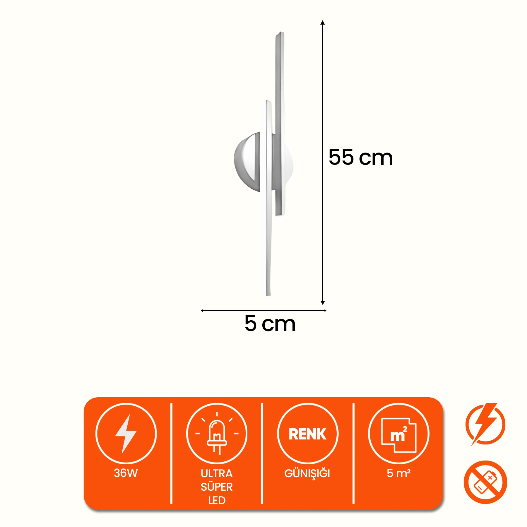 Adelya Beyaz Modern Dekoratif Ledli Aplik - Günışığı