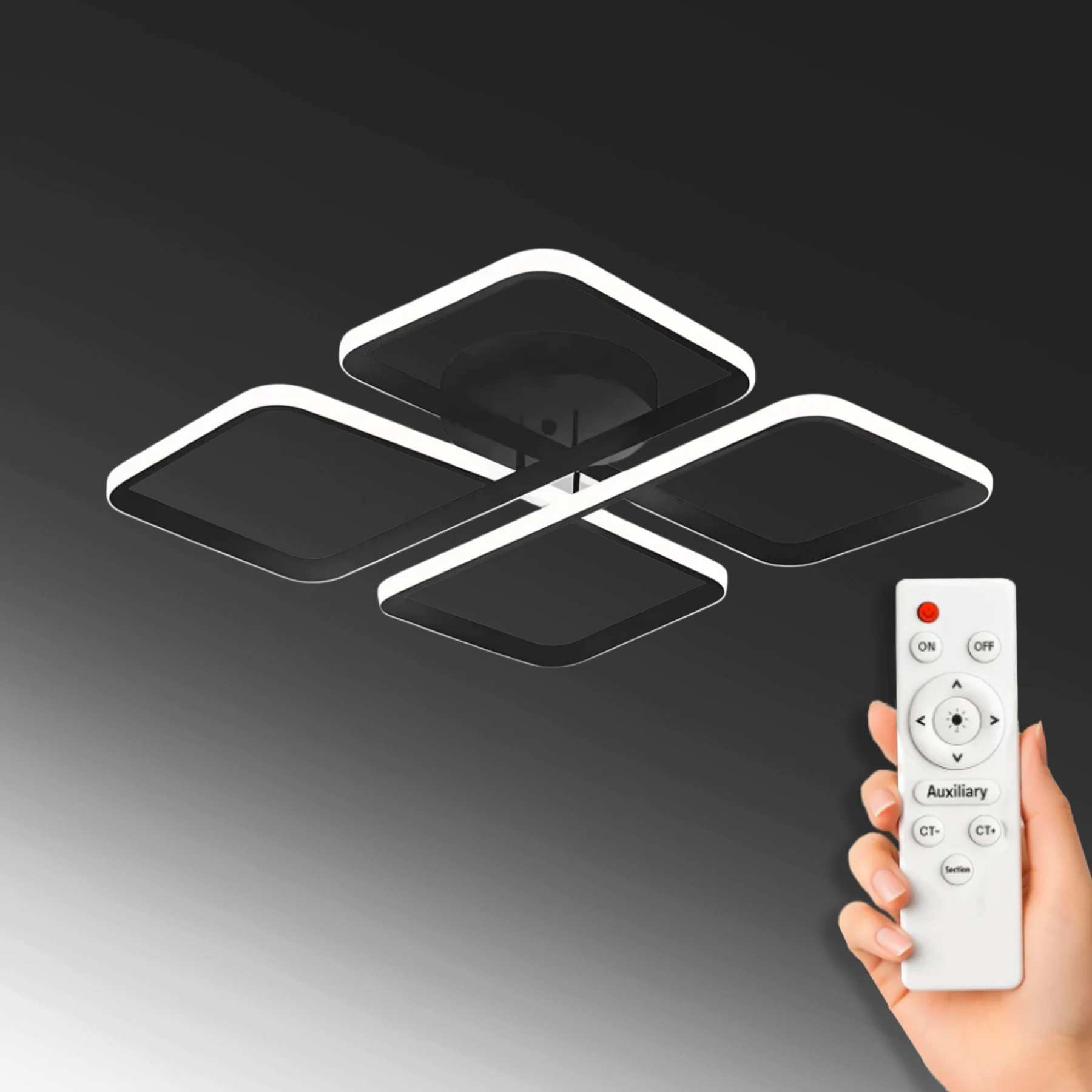 Novira Plafonyer Kumandalı Modern Led Avize - 3 Renk Ledli