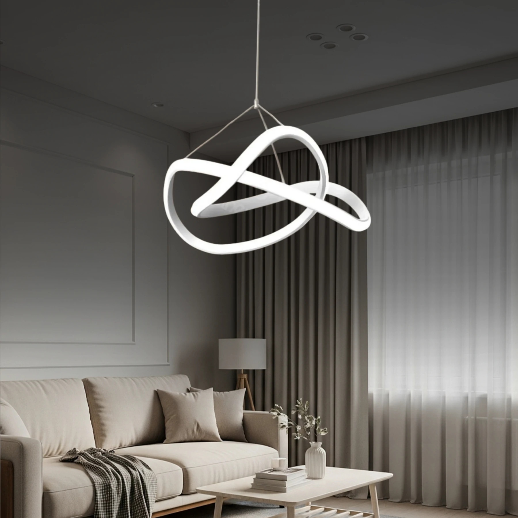 Efsira Modern Tekli Sarkıt Led Avize - Ultra Led Beyaz Işık