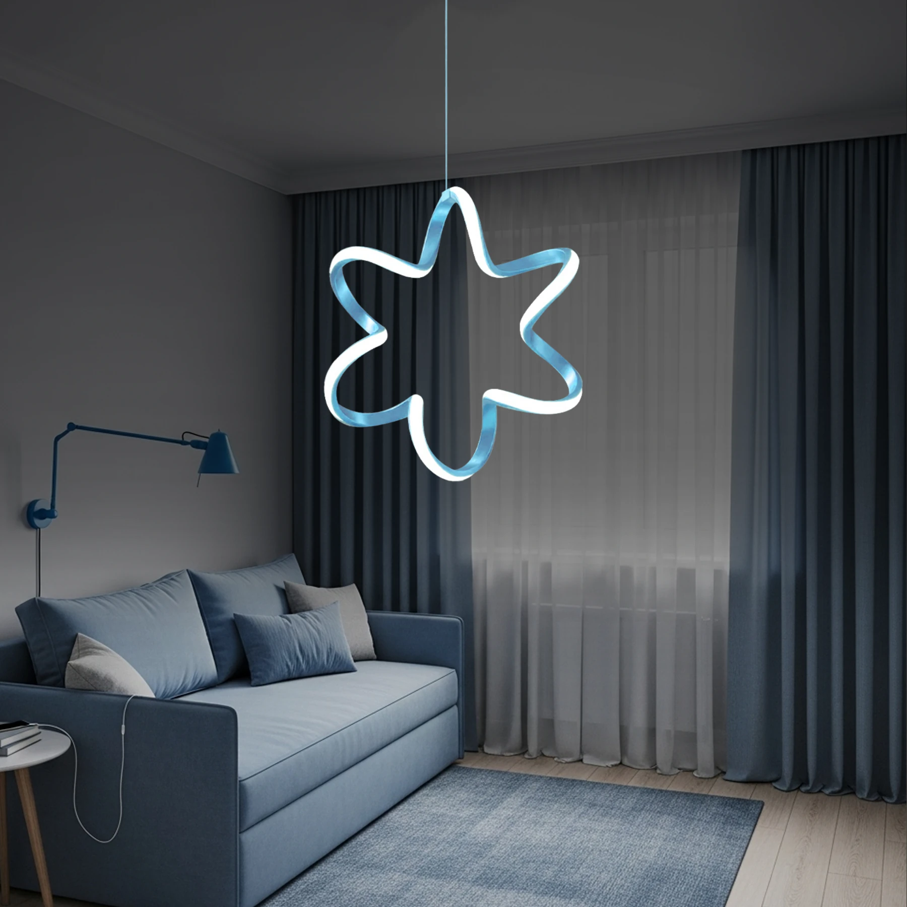 Yıldızzo Modern Tekli Sarkıt Led Avize