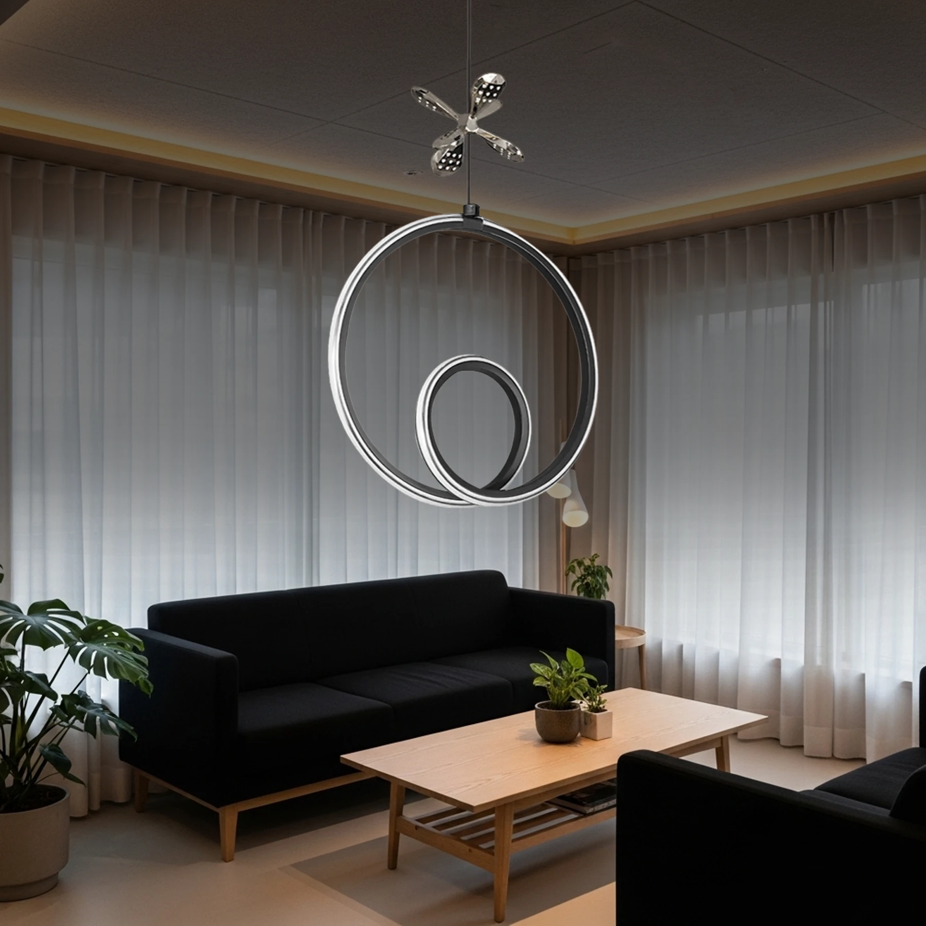 Yakaris Modern Sarkıt Led Avize - Ultra Led Beyaz Işık