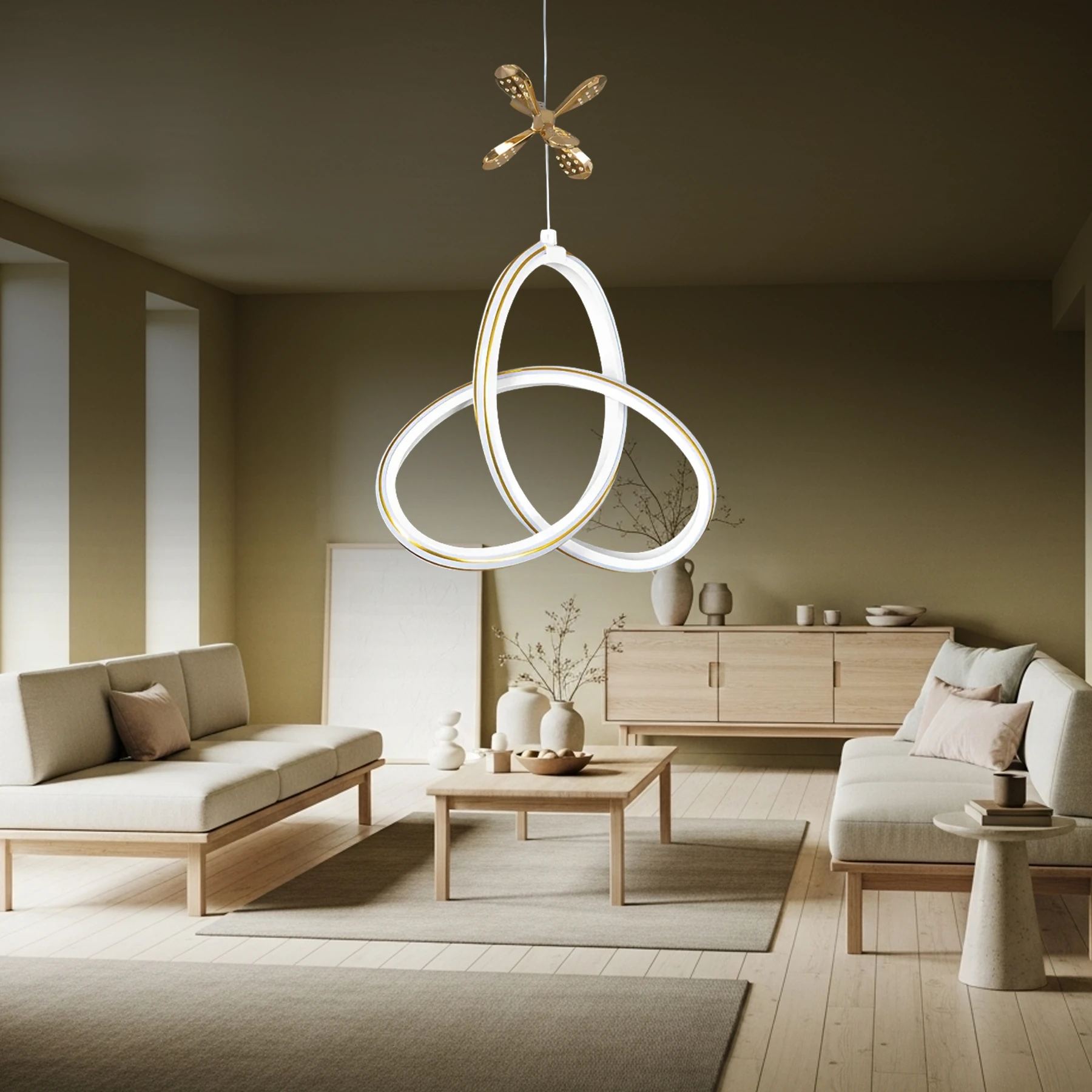 Yonara Modern Kelebek Dekor Detaylı Sarkıt Led Avize