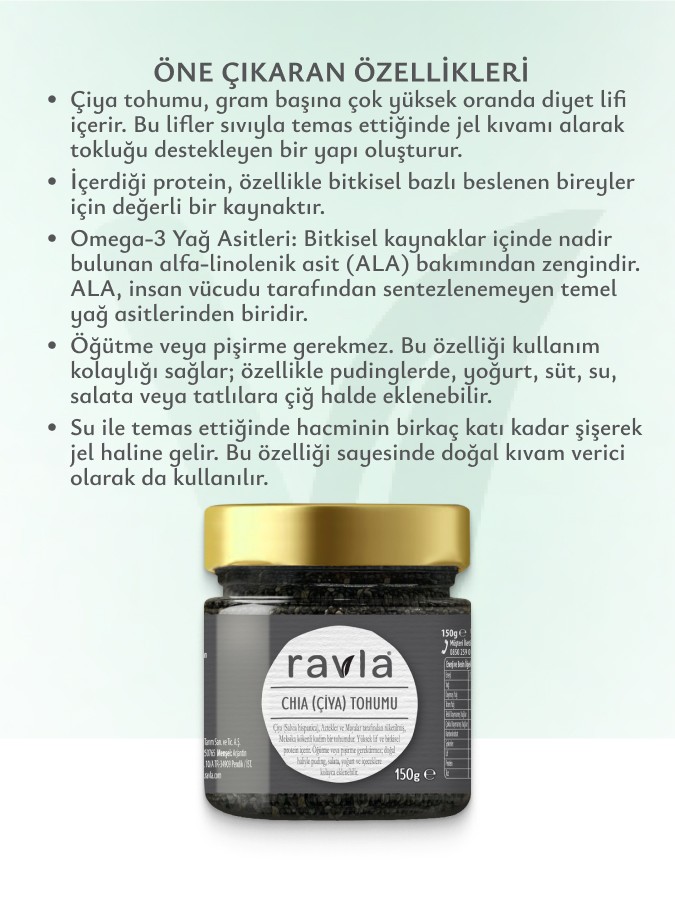Ravla Chia (Çiya) Tohumu - 150g