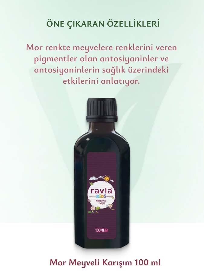 Ravla Mor Meyveli Karışım - 100ml (AĞIR METAL ANALİZLİ)