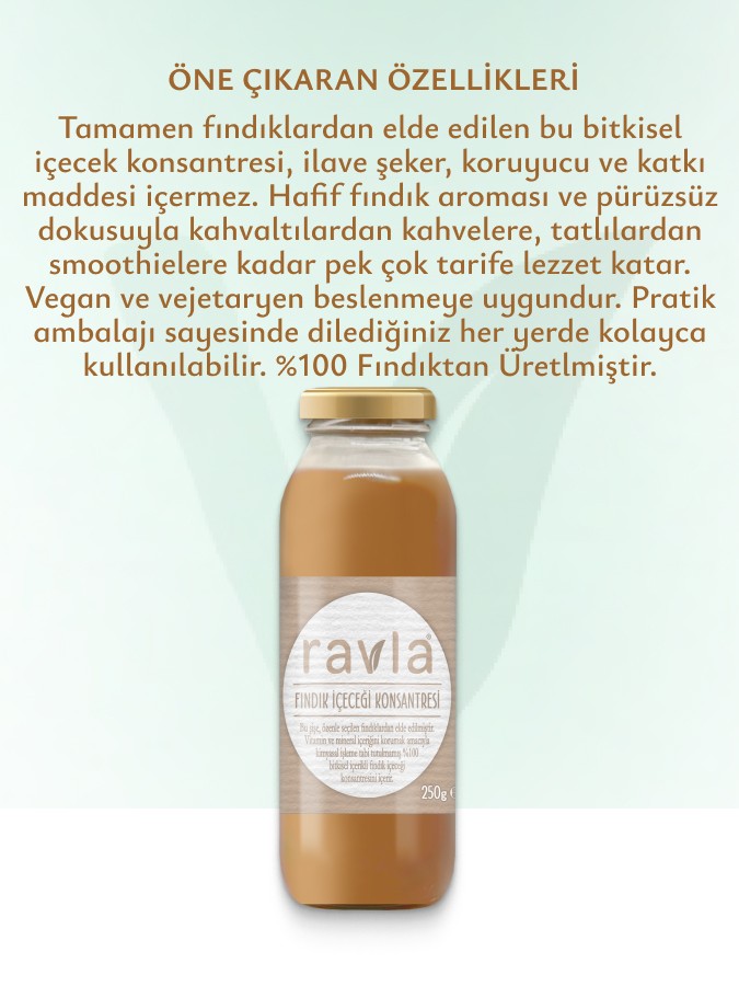 Ravla Fındık İçeceği Konsantresi - 250g 