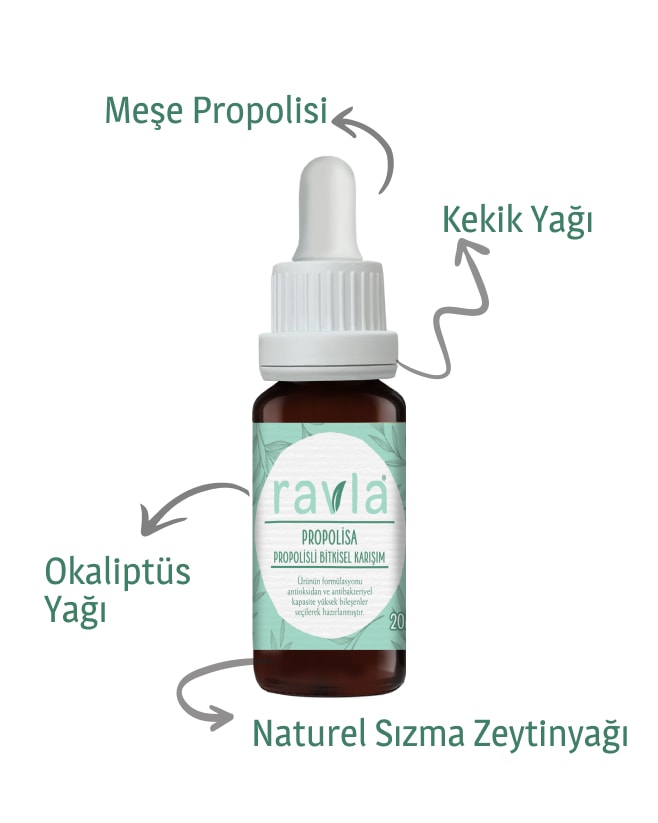 2'li Ürün - Ravla Propolisa Propolisli Bitkisel Karışım - 20ml