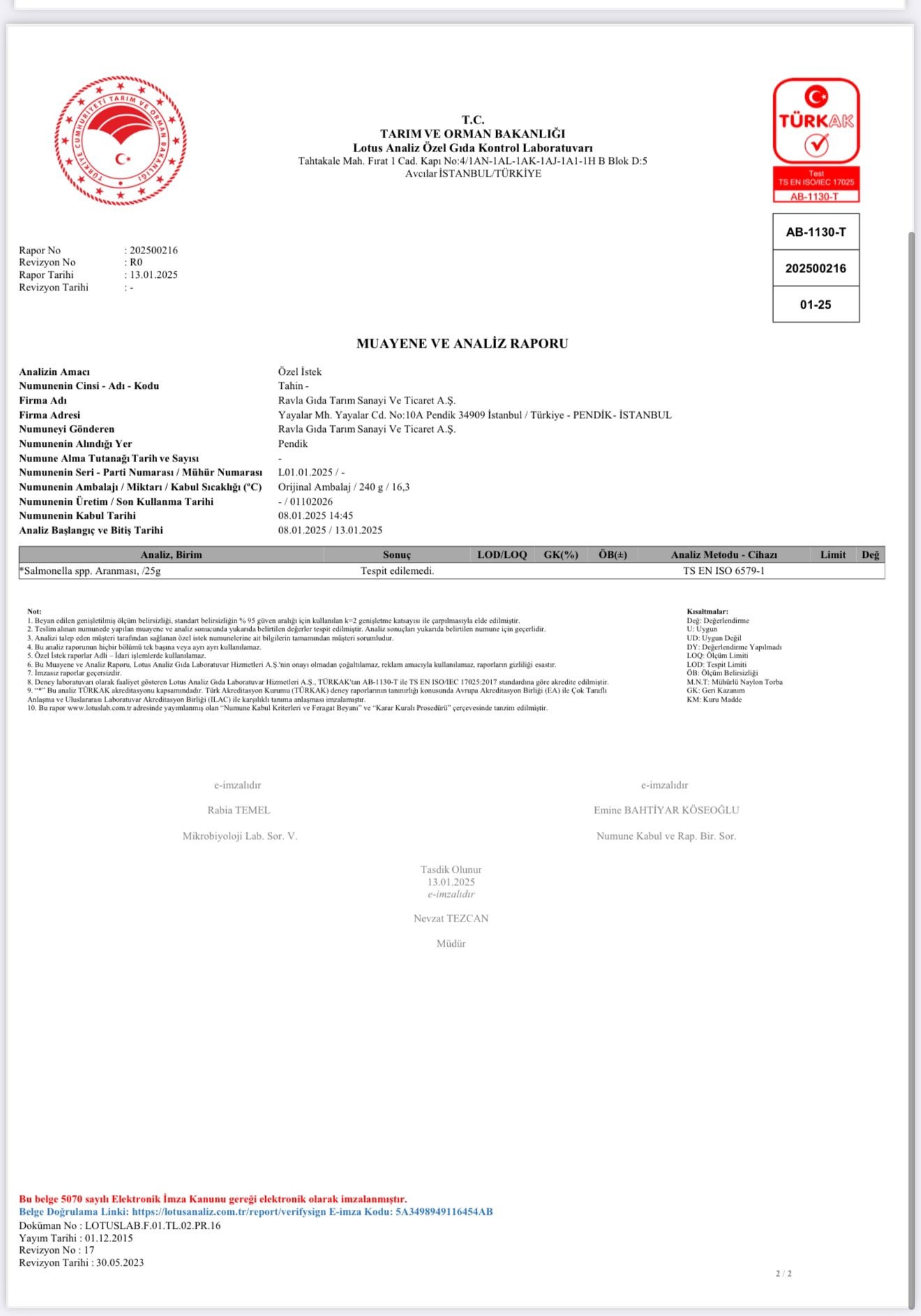 Ravla Kavrulmuş Tahin (Salmonella Analizli)- 500g