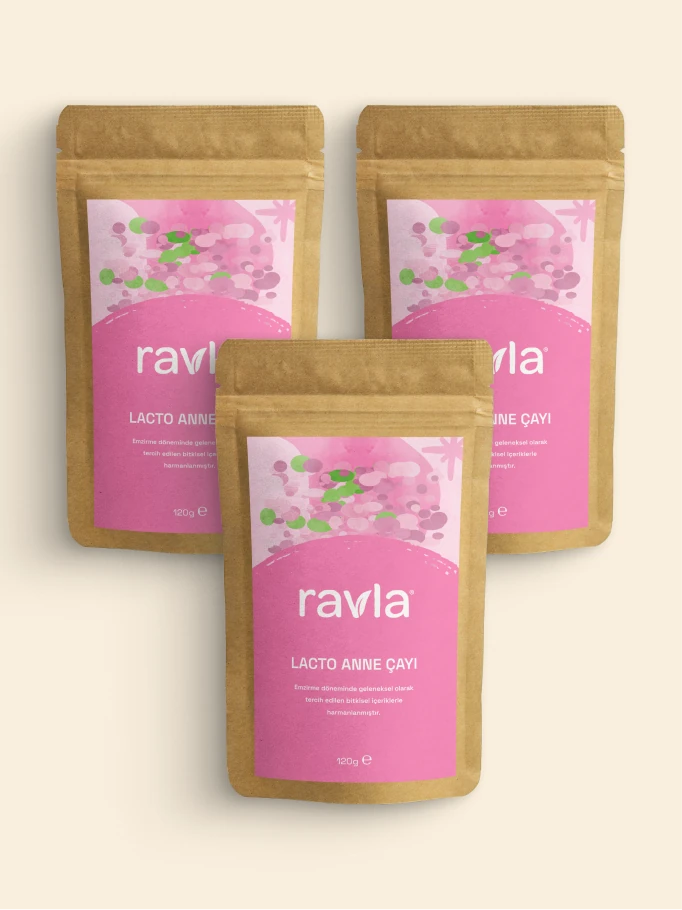 RU一　ラクト3本　新品　LACTO natura 200ml 3'lü Ürün - Ravla Lacto Anne Çayı - 120g