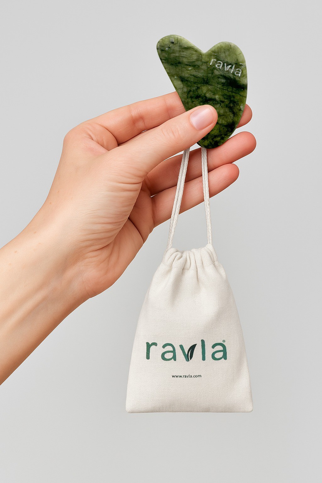 Ravla Yeşim Gua Sha Yüz Masaj Taşı